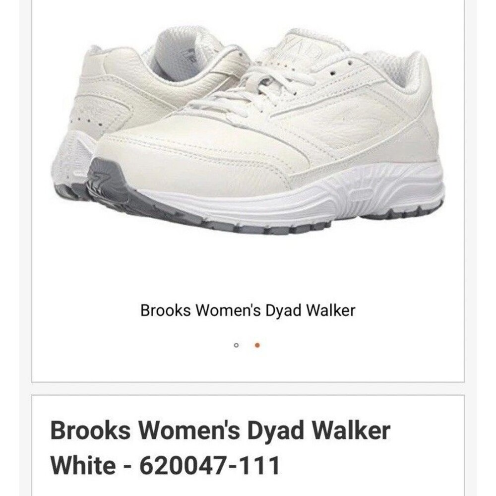 Brooks Women's Dyad Walker White Sneakers
